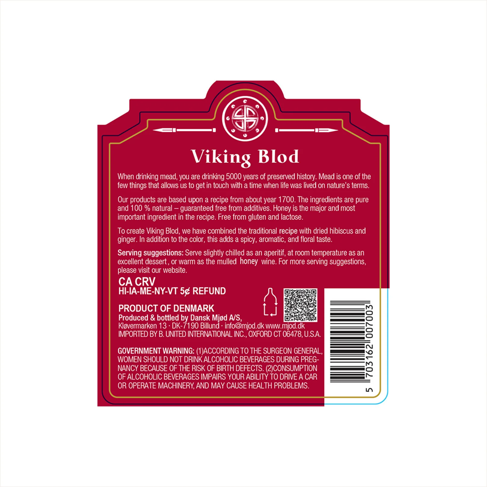 Dansk Mjod Viking Blod Mead - Image 3