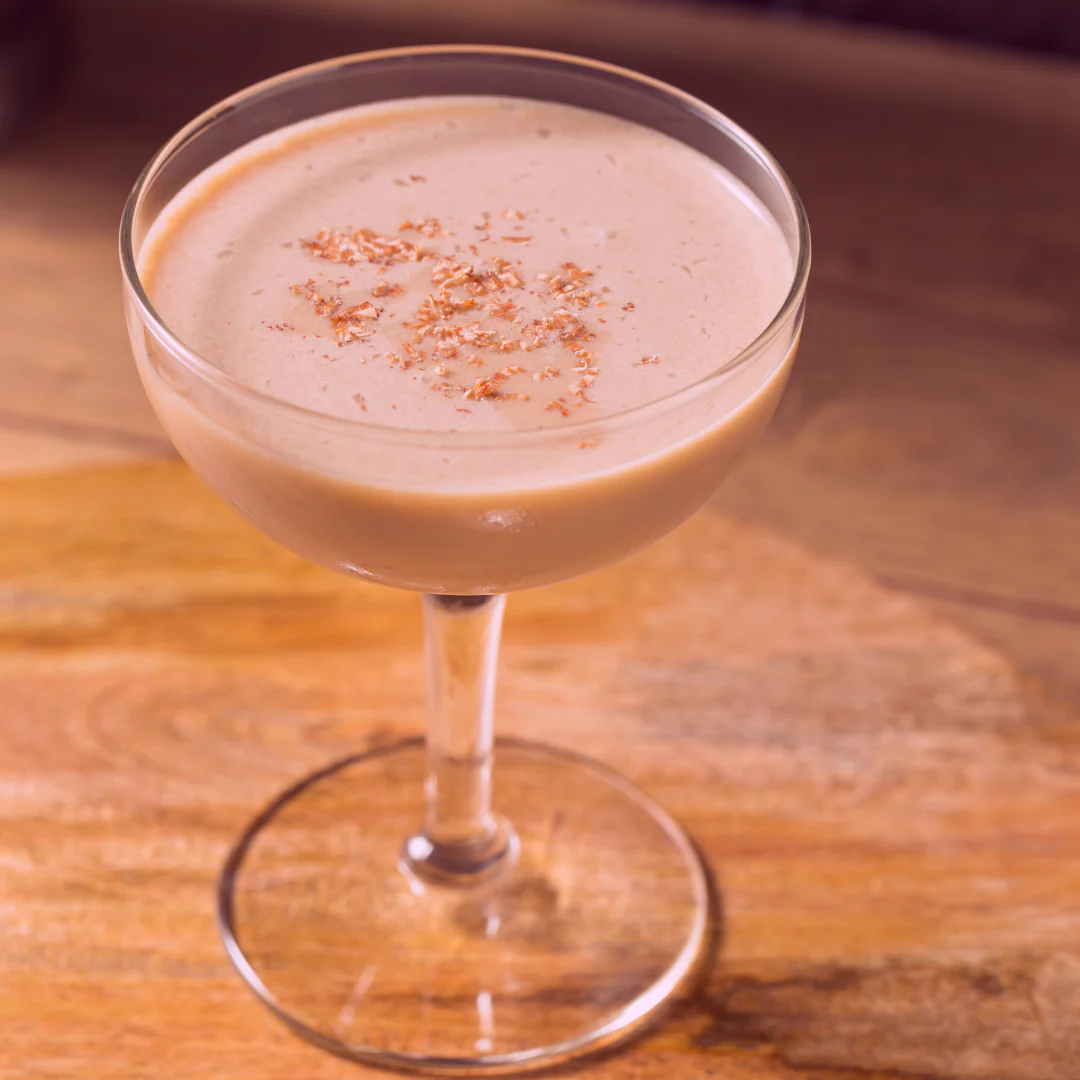 Pink Squirrel Cocktail: Tempus Fugit Crème de Noyaux + Giffard Crème de Cacao - Image 2